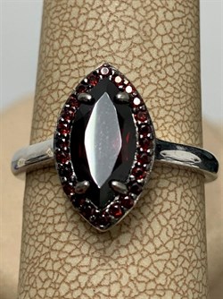 *Кольцо р.18 Гранат арт. RR170897-629 Вес 3,57 г - фото 228106