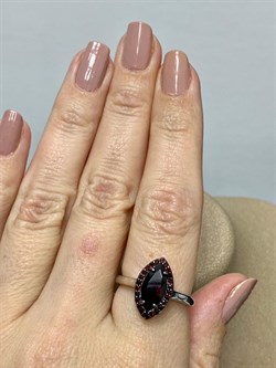 *Кольцо р.18 Гранат арт. RR170897-629 Вес 3,57 г - фото 228109