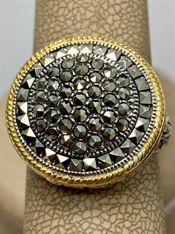 *Кольцо р.18 Марказит арт. MR00196оз-420 Вес 9,87 г - фото 228116