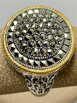 *Кольцо р.20 Марказит арт. MR00196оз-928 Вес 10,32 г - фото 228124 *Кольцо р.20 Марказит арт. MR00196оз-928 Вес 10,32 г - фото 228124