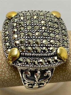 *Кольцо р.18 Марказит арт. MR00198оз-625 Вес 11,94 г - фото 228149