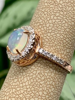 *Кольцо р.18 Опал Эфиопия арт. К-3785зрк117000-142 (Вес около 2,56 г) - фото 228179