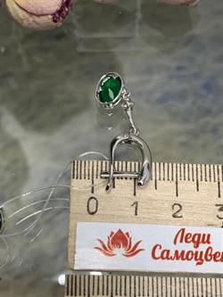 *Серьги Зеленый Фианит арт. с1075р132-649 (Вес около 3,4 г) - фото 228215 *Серьги Зеленый Фианит арт. с1075р132-649 (Вес около 3,4 г) - фото 228215