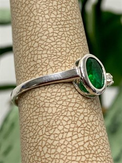 *Кольцо р.18,5 Зеленый Фианит арт. к1075р132-р.18,5-153, (Вес около 1,3 г) - фото 228227 *Кольцо р.18,5 Зеленый Фианит арт. к1075р132-р.18,5-153, (Вес около 1,3 г) - фото 228227