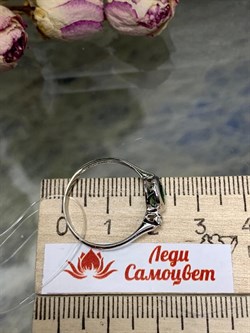 *Кольцо р.19,5 Зеленый Фианит арт. к1075р132-р.19,5-359 (Вес около 1,3 г) - фото 228233 *Кольцо р.19,5 Зеленый Фианит арт. к1075р132-р.19,5-359 (Вес около 1,3 г) - фото 228233