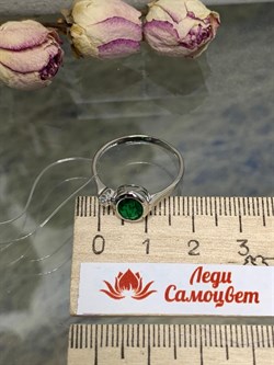*Кольцо р.19,5 Зеленый Фианит арт. к1075р132-р.19,5-359 (Вес около 1,3 г) - фото 228234 *Кольцо р.19,5 Зеленый Фианит арт. к1075р132-р.19,5-359 (Вес около 1,3 г) - фото 228234