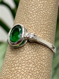 *Кольцо р.19,5 Зеленый Фианит арт. к1075р132-р.19,5-359 (Вес около 1,3 г) - фото 228237 *Кольцо р.19,5 Зеленый Фианит арт. к1075р132-р.19,5-359 (Вес около 1,3 г) - фото 228237