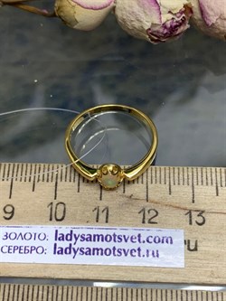 *Кольцо р.18,5 Опал Эфиопия арт. К-3797злк1170-373 (Вес около 1,76 г) - фото 228311