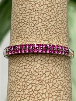 *Кольцо р.18,5 Розовый Фианит Микро вставки арт. к-7192р215-121 (Вес 1,46 г) - фото 228333