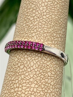 *Кольцо р.18,5 Розовый Фианит Микро вставки арт. к-7192р215-121 (Вес 1,46 г) - фото 228334