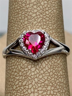 *Кольцо р.18,5 Сердце синт. Рубин арт. К-3929рс91500-465 Вес 2,15 г - фото 228339 *Кольцо р.18,5 Сердце синт. Рубин арт. К-3929рс91500-465 Вес 2,15 г - фото 228339