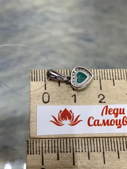 *Подвеска Сердце Мятный Кварц арт. П-3929рс413500-124 Вес 1,13 г - фото 228358 *Подвеска Сердце Мятный Кварц арт. П-3929рс413500-124 Вес 1,13 г - фото 228358