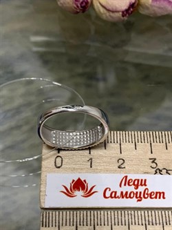 *Кольцо р.18,5 Черный Фианит арт. к-7210р216-453 (Вес 2,82 г) - фото 228403