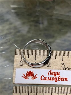 *Кольцо р.18,5 Черный Фианит арт. к-7210р216-453 (Вес 2,82 г) - фото 228405