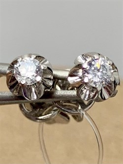 *Пуссеты Белый Фианит арт. 404012-845р-836 Вес 1,4 г - фото 228881 *Пуссеты Белый Фианит арт. 404012-845р-836 Вес 1,4 г - фото 228881