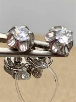 *Пуссеты Белый Фианит арт. 404012-845р-836 Вес 1,4 г - фото 228882 *Пуссеты Белый Фианит арт. 404012-845р-836 Вес 1,4 г - фото 228882