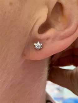 *Пуссеты Белый Фианит арт. 404012-845р-836 Вес 1,4 г - фото 228884 *Пуссеты Белый Фианит арт. 404012-845р-836 Вес 1,4 г - фото 228884