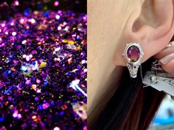 *Серьги Аметрин синт арт. 320101р126-051 Вес 4,66 г - фото 228889