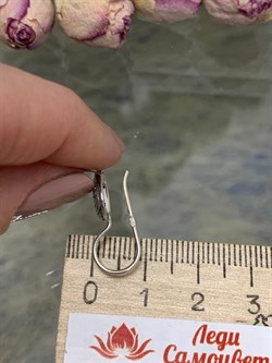 *Серьги Сердечки Петли арт. 15543-750 Вес 2 г - фото 228899