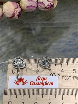 *Серьги Сердечки Петли арт. 15543-750 Вес 2 г - фото 228901