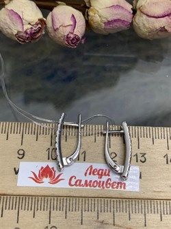 *Серьги Турмалин синт арт. 2-199р2-899 (Вес около 2,92 г) - фото 228995