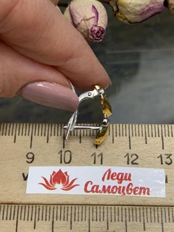 *Серьги Листики арт. С-3596-Р-978, (Вес около 2,92 г) - фото 229213