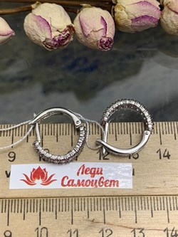 *Серьги Конго Розовый Фианит арт. 2-261р221-875 (Вес около 4,37 г) - фото 229223 *Серьги Конго Розовый Фианит арт. 2-261р221-875 (Вес около 4,37 г) - фото 229223