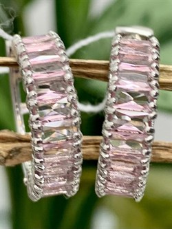 *Серьги Конго Розовый Фианит арт. 2-261р221-875 (Вес около 4,37 г) - фото 229225 *Серьги Конго Розовый Фианит арт. 2-261р221-875 (Вес около 4,37 г) - фото 229225