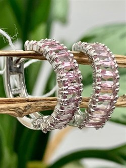 *Серьги Конго Розовый Фианит арт. 2-261р221-875 (Вес около 4,37 г) - фото 229226 *Серьги Конго Розовый Фианит арт. 2-261р221-875 (Вес около 4,37 г) - фото 229226