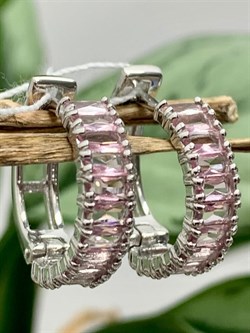 *Серьги Конго Розовый Фианит арт. 2-261р221-875 (Вес около 4,37 г) - фото 229227 *Серьги Конго Розовый Фианит арт. 2-261р221-875 (Вес около 4,37 г) - фото 229227