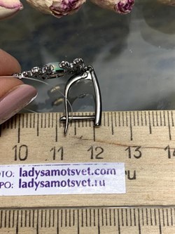 *Серьги Опал Эфиопия арт. С-3792чрк117000-544 (Вес около 4,02 г) - фото 229310