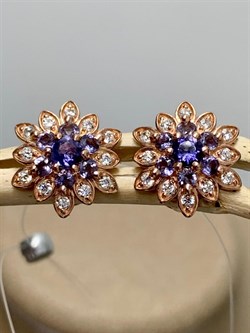 *Серьги Пусеты Иолит Африка арт. С-3826зс412400-680 Вес 2,77 г - фото 229342 *Серьги Пусеты Иолит Африка арт. С-3826зс412400-680 Вес 2,77 г - фото 229342