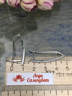 *Серьги Приепки Белый Фианит арт. 402011-178-102 (Вес около 4,15 г) - фото 229401 *Серьги Приепки Белый Фианит арт. 402011-178-102 (Вес около 4,15 г) - фото 229401