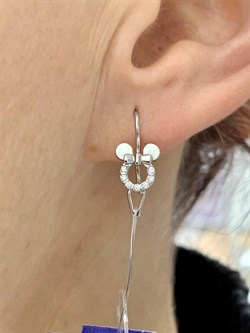 *Серьги Петли Детские Белый Фианит арт. 402011-206р-170 (Вес 1,35 г) - фото 229408 *Серьги Петли Детские Белый Фианит арт. 402011-206р-170 (Вес 1,35 г) - фото 229408