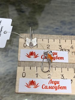 *Серьги Петли Лисята Эмаль арт. 5065эр (Вес 1,59 г) - фото 229417