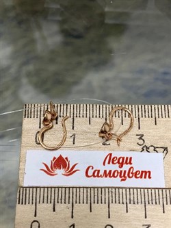 *Серьги Петли Белый Фианит арт. п8-493-1з200-507 (Вес около 0,67 г) - фото 229422