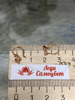 *Серьги Петли Белый Фианит арт. п8-493-1з200-507 (Вес около 0,67 г) - фото 229423