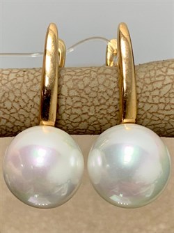 *Серьги Белый Жемчуг арт. 2320241557з-974 (Вес около 5,05 г) - фото 229645