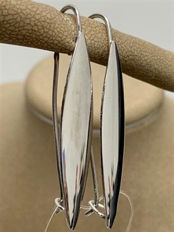 *Серьги Петли Белый Родий арт. 2-1720р-122 Вес 3,44 г - фото 229665