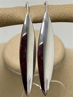 *Серьги Петли Белый Родий арт. 2-1720р-122 Вес 3,44 г - фото 229672