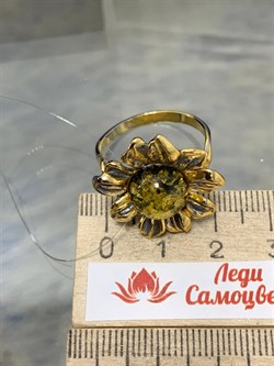 *Кольцо р.19,5 Янтарь арт. 820921з-738 Вес 5,59 г - фото 229860 *Кольцо р.19,5 Янтарь арт. 820921з-738 Вес 5,59 г - фото 229860