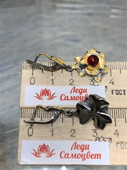 *Серьги Янтарь арт. 821904к-558 Вес 7,99 г - фото 229874 *Серьги Янтарь арт. 821904к-558 Вес 7,99 г - фото 229874