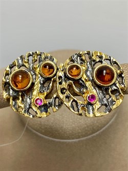 *Серьги Янтарь арт. 821917к-528 Вес 9,63 г - фото 229903 *Серьги Янтарь арт. 821917к-528 Вес 9,63 г - фото 229903