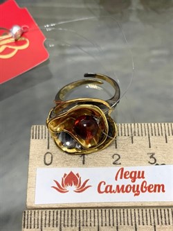 *Кольцо р.16,75 Янтарь арт. 820931к-672 Вес 7,81 г - фото 229937 *Кольцо р.16,75 Янтарь арт. 820931к-672 Вес 7,81 г - фото 229937