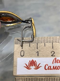 *Серьги Янтарь арт. 821915к-521 Вес 8,22 г - фото 230053 *Серьги Янтарь арт. 821915к-521 Вес 8,22 г - фото 230053