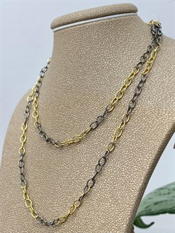 *Цепь р.60 Якорь Черный Родий Лимонная Позолота арт. 823000пчр-039 Вес 6,14 г - фото 230671 *Цепь р.60 Якорь Черный Родий Лимонная Позолота арт. 823000пчр-039 Вес 6,14 г - фото 230671