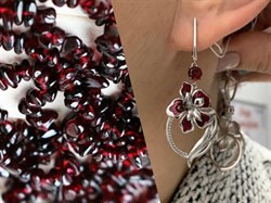 *Серьги Гибискусы Гранат Эмаль арт. 02-4789-00-204-0200-69-399 вес 7,62 г - фото 231833 *Серьги Гибискусы Гранат Эмаль арт. 02-4789-00-204-0200-69-399 вес 7,62 г - фото 231833