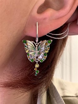 *Серьги Бабочки Эмаль арт. 02-4785-00-000-0200-68-506 вес 6,15 г - фото 231911 *Серьги Бабочки Эмаль арт. 02-4785-00-000-0200-68-506 вес 6,15 г - фото 231911