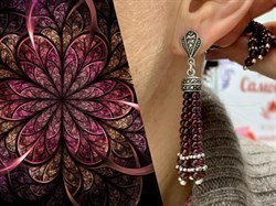 *Серьги Кисти Марказит Гранат Альмандин арт. HE718-726 вес 22,02 г - фото 232036 *Серьги Кисти Марказит Гранат Альмандин арт. HE718-726 вес 22,02 г - фото 232036