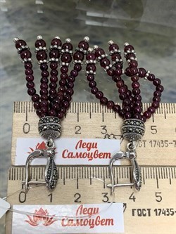 *Серьги Кисти Марказит Гранат Альмандин арт. HE718-726 вес 22,02 г - фото 232040 *Серьги Кисти Марказит Гранат Альмандин арт. HE718-726 вес 22,02 г - фото 232040